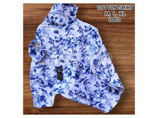 COTTON SHIRT - WHITE & BLUE