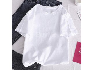 UNISEX PLAIN BAGGY WHITE TSHIRT