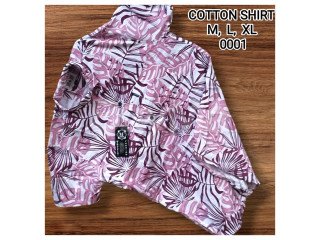 COTTON SHIRT - PINK MIX WHITE