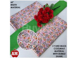 3 YARD MAZA COOLMAX MATERIAL WITH SHAWL