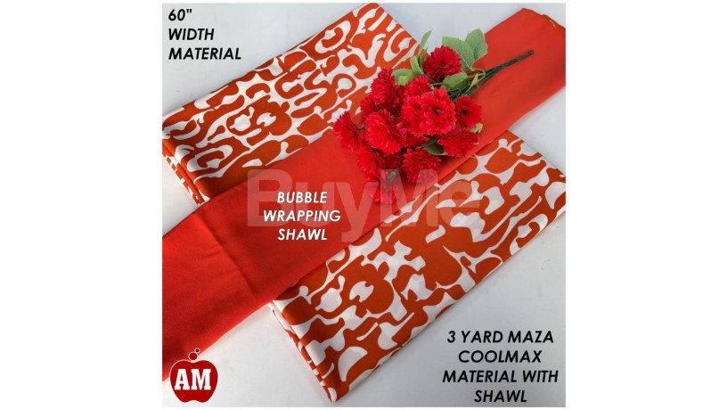 red-maza-coolmax-material-with-shawl-big-0