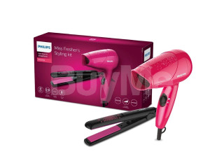 PHILIPS HAIR STRAIGHTENER AND HAIR DRYER COMBO