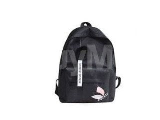 FELLY CANVAS KOREAN BACKPACK - BLACK COLOUR