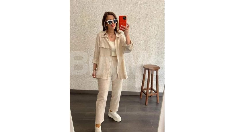 women-shirt-and-pant-outfit-set-beige-big-0