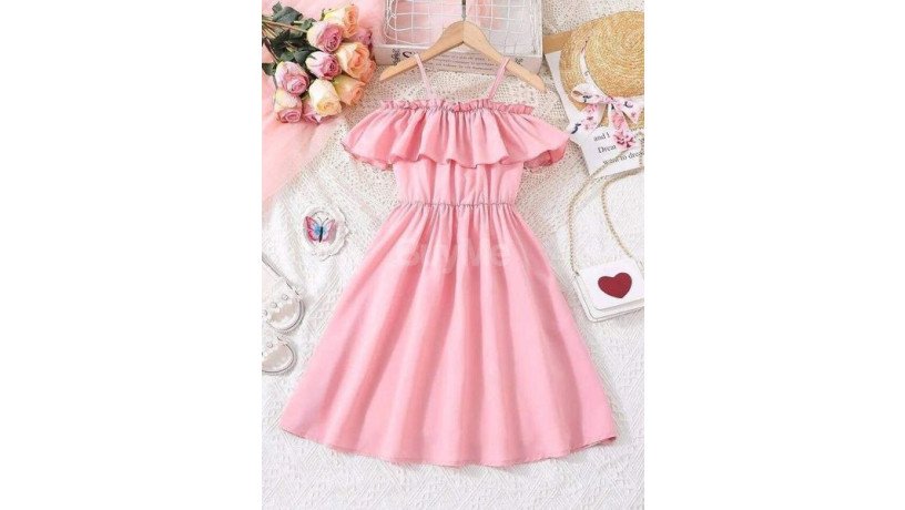 girls-off-shoulder-ruffle-trim-dress-light-pink-big-0