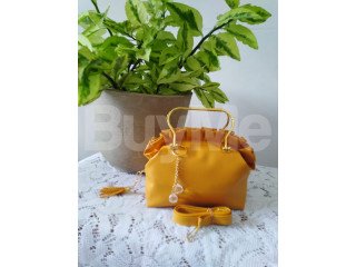 LADIES HAND BAG - YELLOW