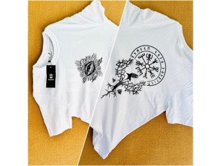 FRONT & BACK PRINT TSHIRT - WHITE