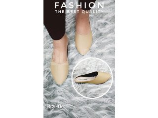 LADIES HALF SHOES - PLAIN BEIGE COLOR