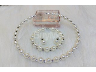 PEARL NECKLACE SET - SILVER