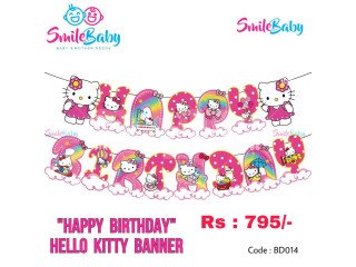 HELLO KITTY BANNER - HAPPY BIRTHDAY THEME