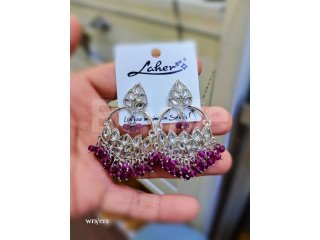 PARTY-WEAR EARRINGS - PURPLE