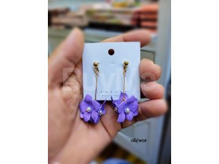 CHINESE STYLE EARRING - TEAL BLUE