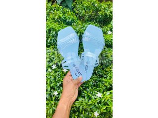 LADIES SLIPPERS - LIGHT BLUE