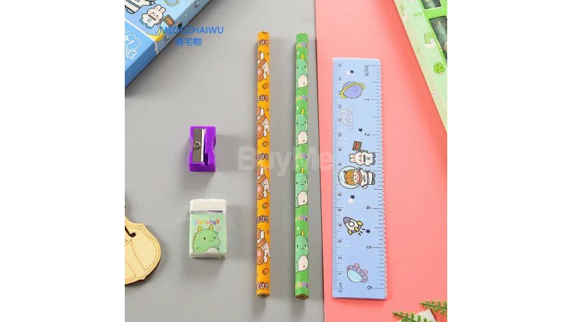 cute-kids-stationery-cartoon-ruler-eraser-sharpener-pencil-school-set-big-3