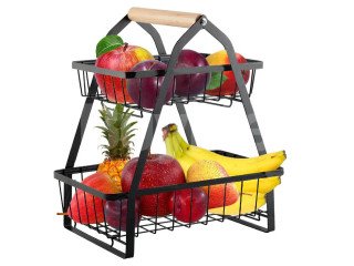 2-TIER METAL FRUIT BASKET