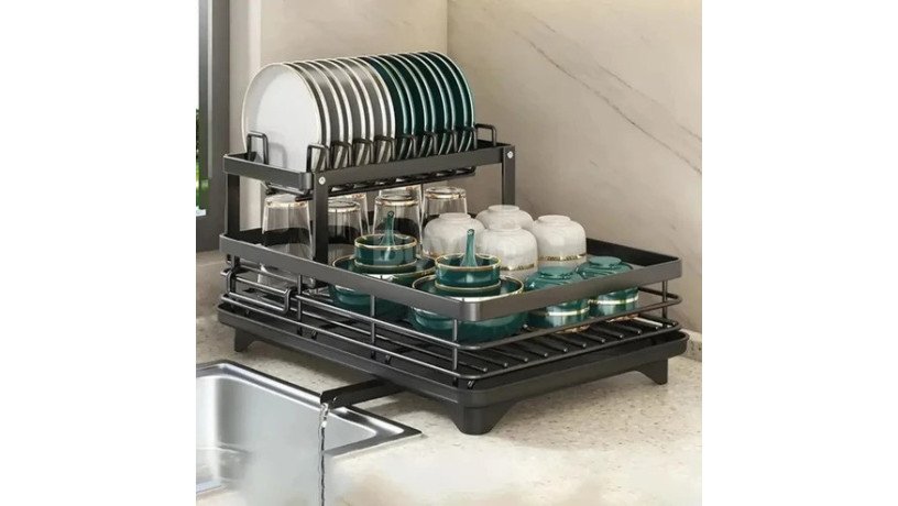 2-layer-adjustable-bowl-and-dish-drying-rack-black-big-0