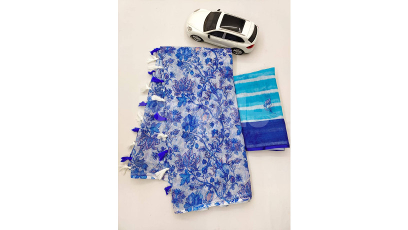 linen-saree-with-digital-print-dark-blue-floral-big-0