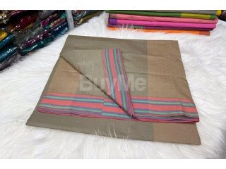 INDIAN HANDLOOM SAREE - BROWN