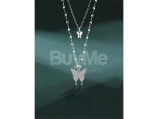 BUTTERFLY DROP NECKLACE