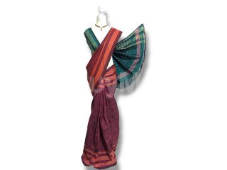 COTTON POLYESTER MIXED HANDLOOM SAREE