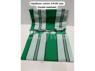 HANDLOOM COTTON DOUBLE BEDSHEET - GREEN