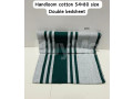 handloom-cotton-double-bedsheet-dark-green-small-0