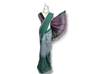 COTTON POLYESTER MIXED HANDLOOM SAREE