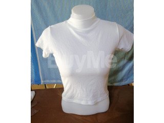 LADIES SHORT SLEEVE TOP - WHITE