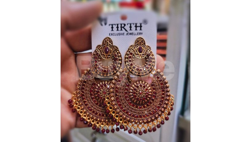 tirth-large-earrings-maroon-big-0