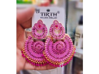 TIRTH LARGE EARRINGS - PURPLE