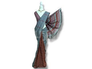 COTTON POLYESTER MIXED HANDLOOM SAREE