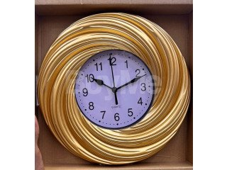 12CM WALL CLOCK - GOLD - MULTIPLE ROUNDS