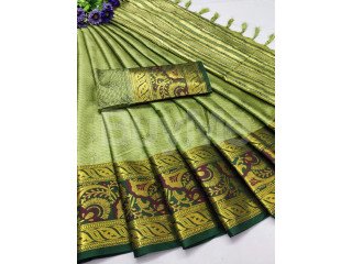 SOFT SOUTH SILK SAREE - GREEN