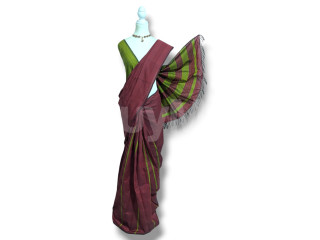 COTTON POLYESTER MIXED HANDLOOM SAREE