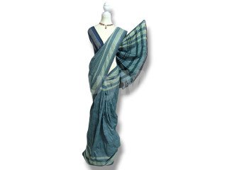 COTTON POLYESTER MIXED HANDLOOM SAREE