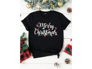 CHRISTMAS T SHIRT - BLACK