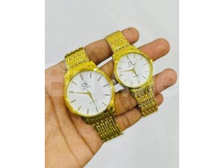 COUPLE WATCH - GOLD & WHITE