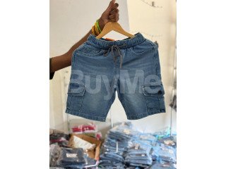 MEN SUPER DRY ELASTIC MEN CARGO DENIM SHORT - MILD BLUE