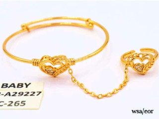 BABY ADJUSTABLE BANGLE WITH RING