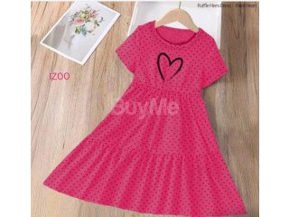 RAFFLE HEM DRESS - PINK