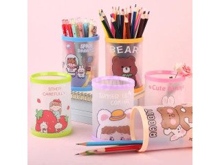 CREATIVE FOLDABLE STUDENT FROSTED STATIONERY PEN HOLDER