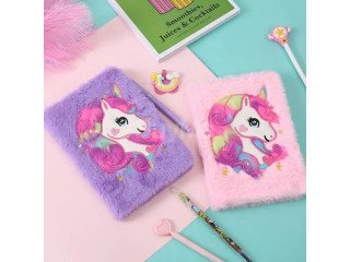 CUTE UNICORN PLUSH A5 NOTE BOOK