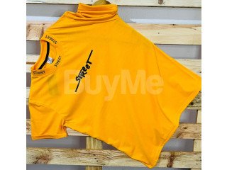 RIB PRINT HIGH TSHIRT - YELLOW