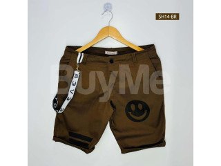 TWILL COTTON SHORT - DARK BROWN