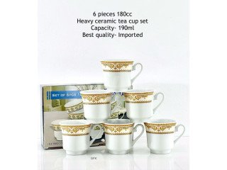 6 PCS PREMIUM TEA CUP SET - BROWN