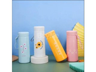 FASHION CUTE FLOWER DAISY GLASS PORTABLE WATER BOTTLE BPA FREE 330ML