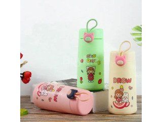 CUTE DOUBLE WALL GLASS PORTABLE WATER BOTTLE 300ML