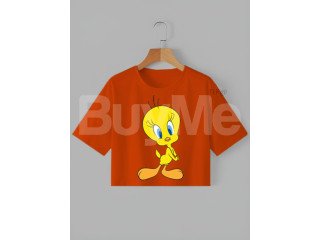 TWEETY CROPTOP - ORANGE