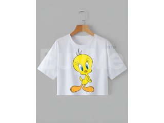 TWEETY CROPTOP - WHITE