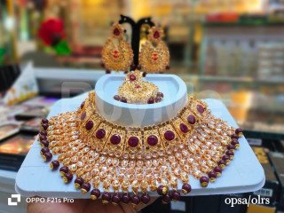 WEDDING BRIDAL NECKLACE - MAROON